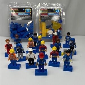 Construction Worker Set - Blue Building Block